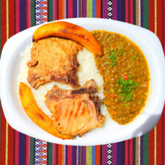 Platos tradicionales Quito | Chuleta con menestra domicilio Quito