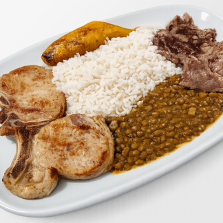 Menestra Duo Chuleta y Carne